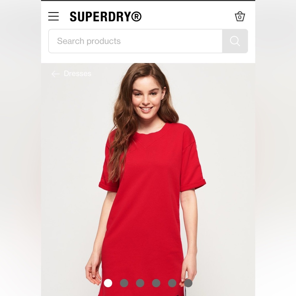Superdry Georgia Short Sleeve sweat dress. Never worn‎